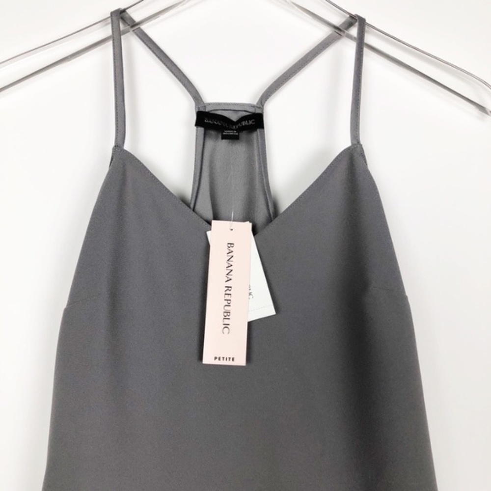 NWT Banana Republic Grey Essential Cami SL Luxe